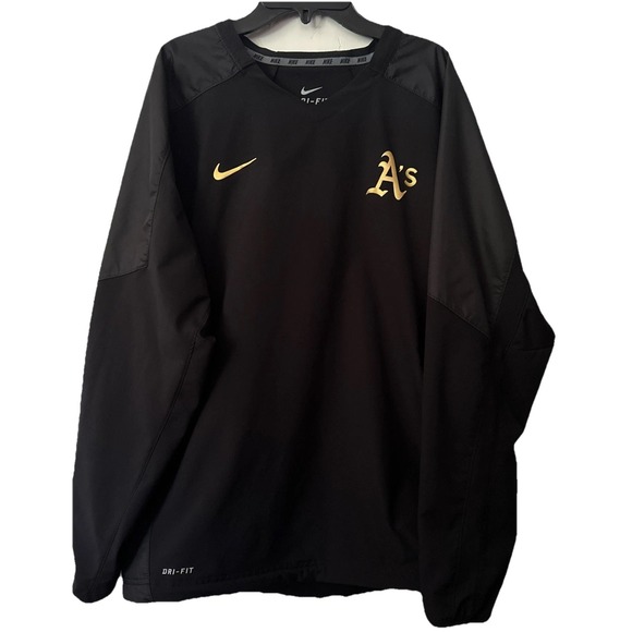 Nike‎ MLB Oakland A's Dri-Fit Long Sleeve Pullover Sweatshirt Men's Size M - Picture 1 of 6